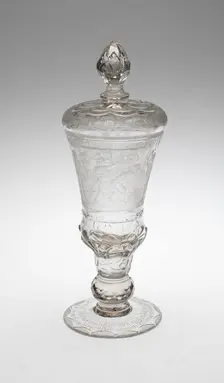 Covered Goblet (Pokal) with Musicians, Silesia, 1730/40. Creator: Unknown