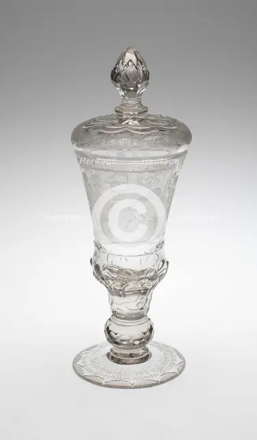 Covered Goblet (Pokal) with Musicians, Silesia, 1730/40. Creator: Unknown.