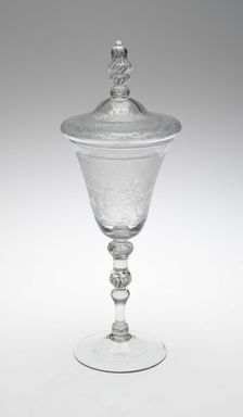 Covered Goblet with Goddess Diana Bathing, England, 1752. Creator: Jacob Sang