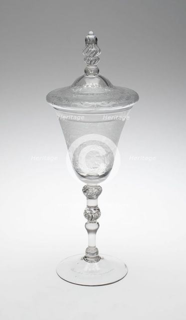 Covered Goblet with Goddess Diana Bathing, England, 1752. Creator: Jacob Sang.