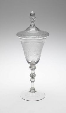 Covered Goblet with Goddess Diana Bathing, England, 1752. Creator: Jacob Sang
