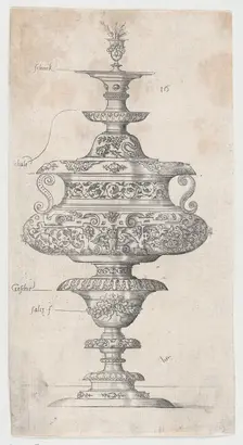 Covered Goblet With Owl,.n.d., n.d.. Creator: Virgil Solis
