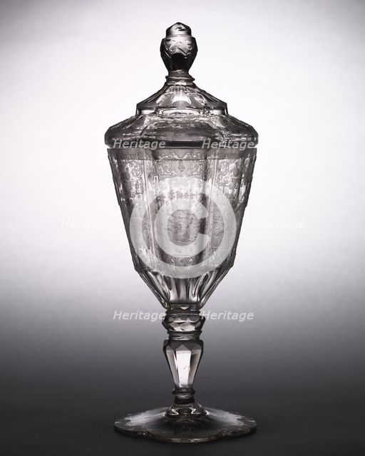 Covered Glass Cup, c. 1725. Creator: Unknown.
