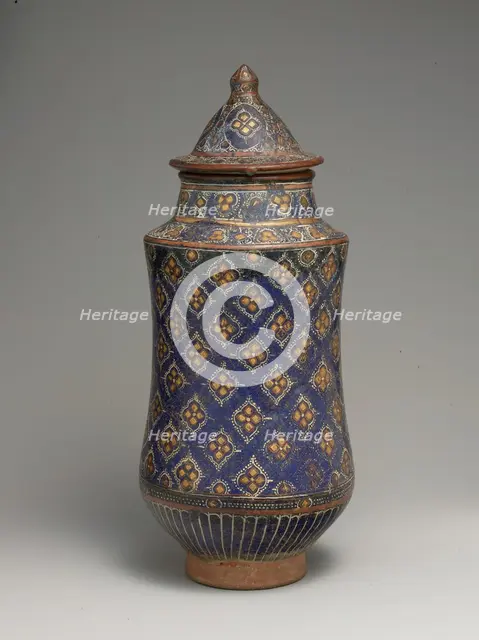 Covered Jar (Albarello), Iran, second half 13th-14th century. Creator: Unknown.