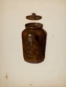 Covered Jar, c. 1940. Creator: John Collins