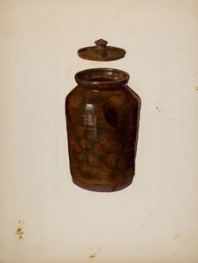Covered Jar, c. 1940. Creator: John Collins