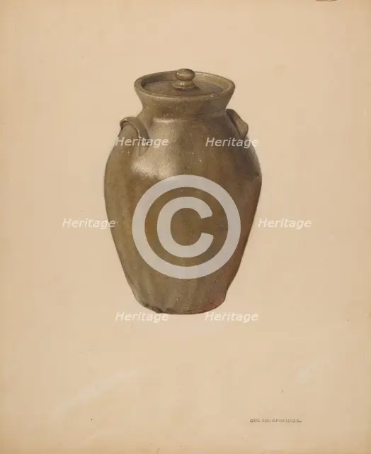 Covered Jar, probably 1939. Creator: George Loughridge.