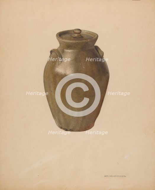 Covered Jar, probably 1939. Creator: George Loughridge.