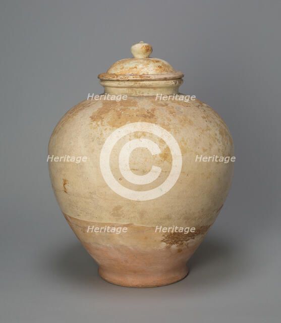 Covered Jar, Tang dynasty (618-906), early 8th century. Creator: Unknown.