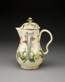 Covered Milk Jug, Staffordshire, 1760/69. Creator: Staffordshire Potteries