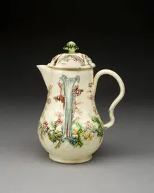 Covered Milk Jug, Staffordshire, 1760/69. Creator: Staffordshire Potteries