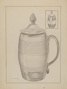 Covered Mug, c. 1936. Creator: Gertrude Lemberg