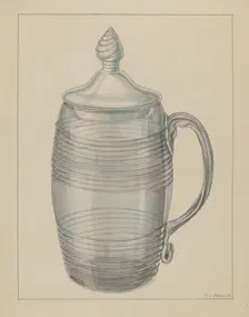 Covered Mug, c. 1936. Creator: Philip Johnson