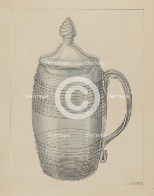 Covered Mug, c. 1936. Creator: Philip Johnson.