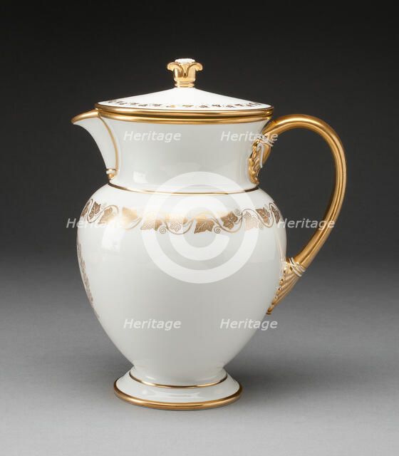 Covered Pitcher, Sèvres, 1839. Creator: Sèvres Porcelain Manufactory.