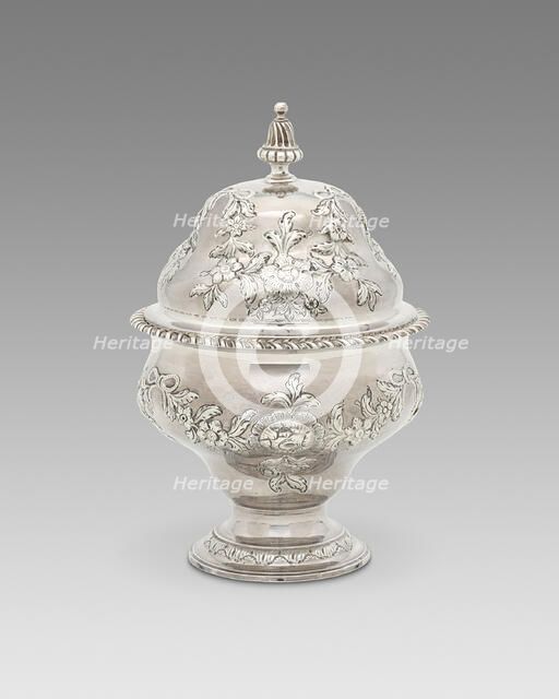 Covered Sugar Bowl, 1765/75. Creator: Bancroft Woodcock.