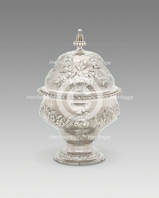 Covered Sugar Bowl, 1765/75. Creator: Bancroft Woodcock.