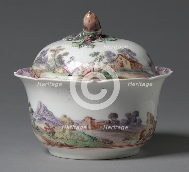 Covered Sugar Bowl (Sucrier couvert), 1745- 1748. Creator: Sèvres Porcelain Manufactory (French, est. 1740); Vincennes Factory (French).