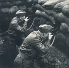 Covering the road block 1941. Artist: Cecil Beaton