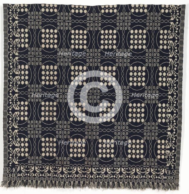 Coverlet, 1840. Creator: Unknown.