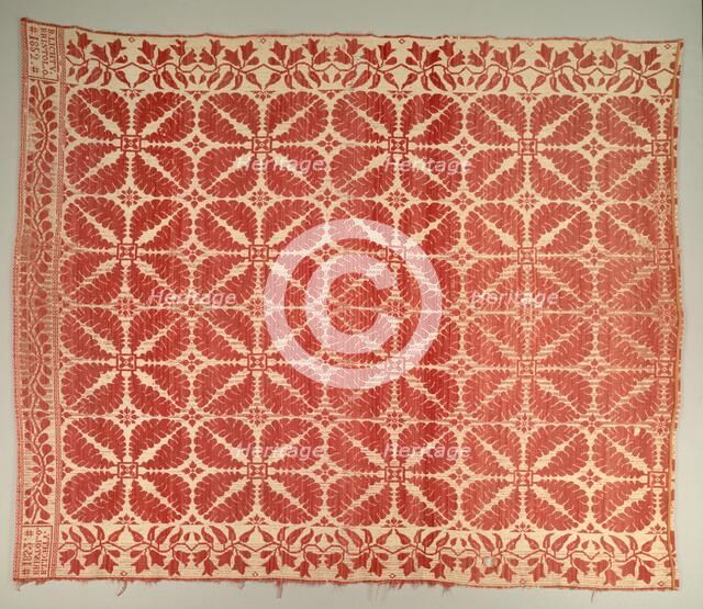 Coverlet, 1852. Creator: Unknown.