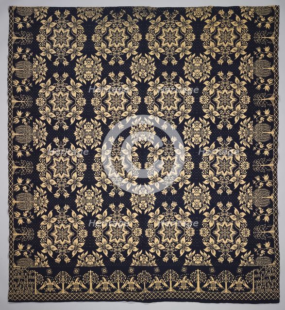 Coverlet, 1837. Creator: J.M. Davidson (American).