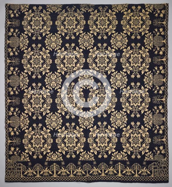 Coverlet, 1837. Creator: J.M. Davidson (American).
