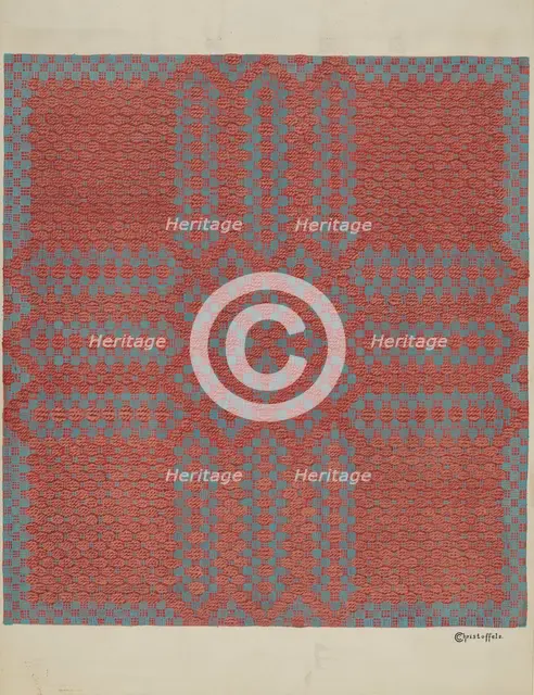 Coverlet, 1935/1942. Creator: Cornelius Christoffels.
