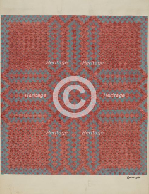 Coverlet, 1935/1942. Creator: Cornelius Christoffels.