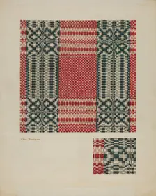 Coverlet, 1935/1942. Creator: Charles Roadman