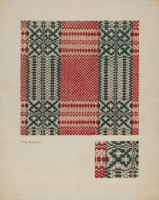 Coverlet, 1935/1942. Creator: Charles Roadman