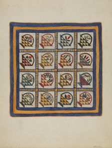 Coverlet, 1935/1942. Creator: Arlene Perkins