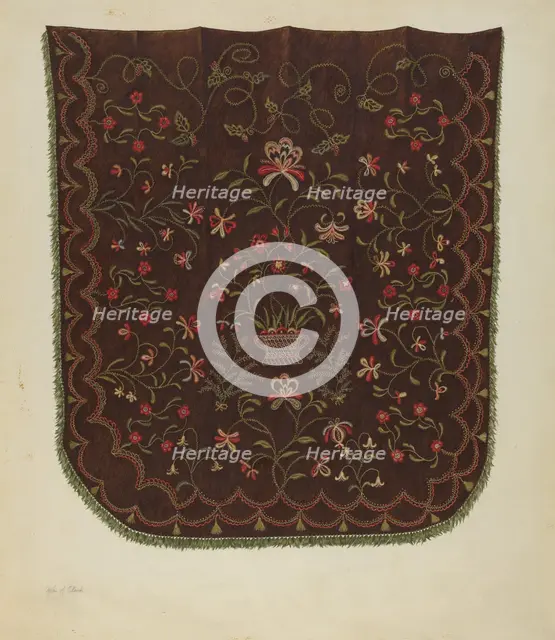 Coverlet, 1935/1942. Creator: Mae A. Clarke.