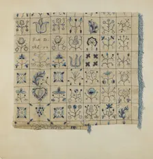 Coverlet, 1935/1942. Creator: Mae A. Clarke