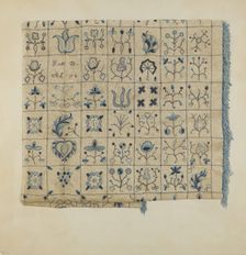 Coverlet, 1935/1942. Creator: Mae A. Clarke