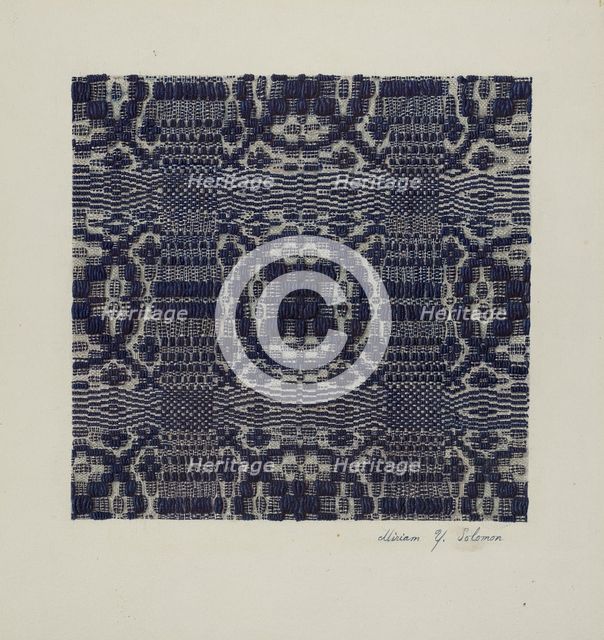Coverlet, 1935/1942. Creator: Miriam Y. Solomon.