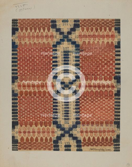 Coverlet, 1935/1942. Creator: Willoughby Ions.