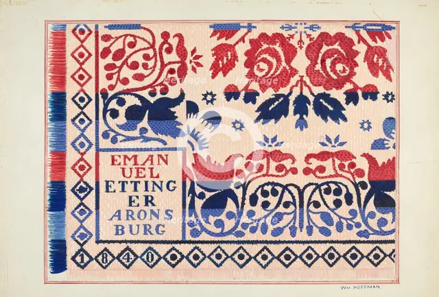 Coverlet, 1935/1942. Creator: William Hoffman.