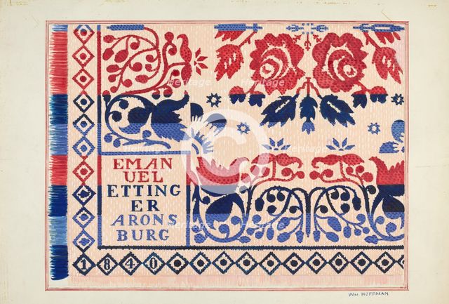 Coverlet, 1935/1942. Creator: William Hoffman.