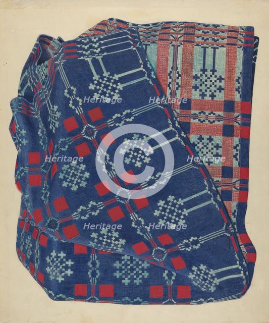 Coverlet, 1935/1942. Creator: Unknown.