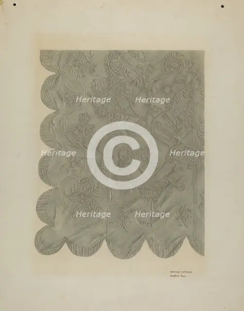 Coverlet, 1935/1942. Creators: Josephine Prado, Randolph Atkinson.