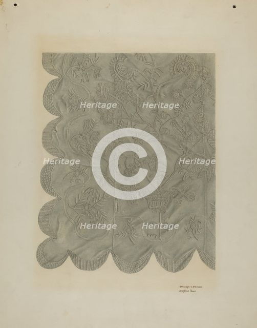 Coverlet, 1935/1942. Creators: Josephine Prado, Randolph Atkinson.