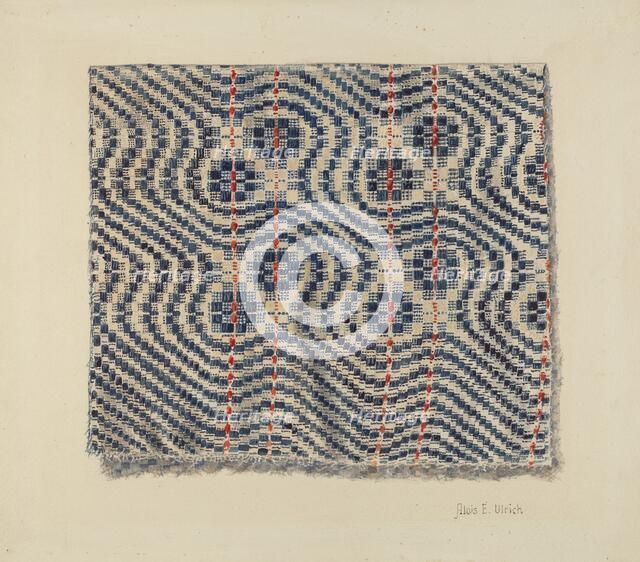Coverlet, 1935/1942. Creator: Alois E. Ulrich.