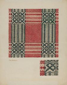 Coverlet, 1935/1942. Creator: Charles Roadman