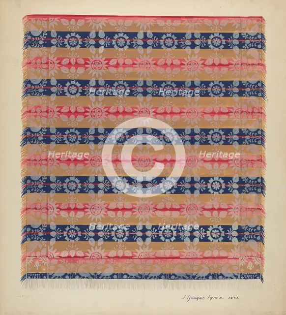 Coverlet, 1936. Creator: J. Howard Iams.