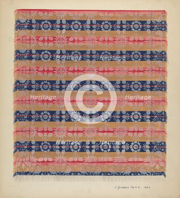 Coverlet, 1936. Creator: J. Howard Iams.