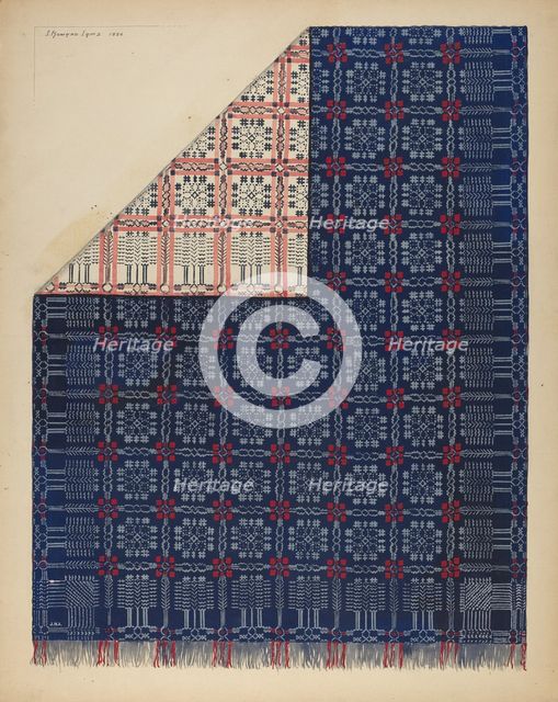 Coverlet, 1936. Creator: J. Howard Iams.