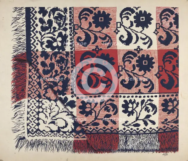 Coverlet, 1937. Creator: Ralph Atkinson.
