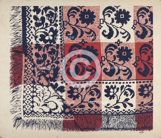 Coverlet, 1937. Creator: Ralph Atkinson.