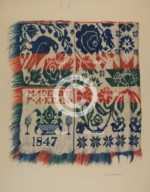 Coverlet, 1938. Creator: Alois E. Ulrich.